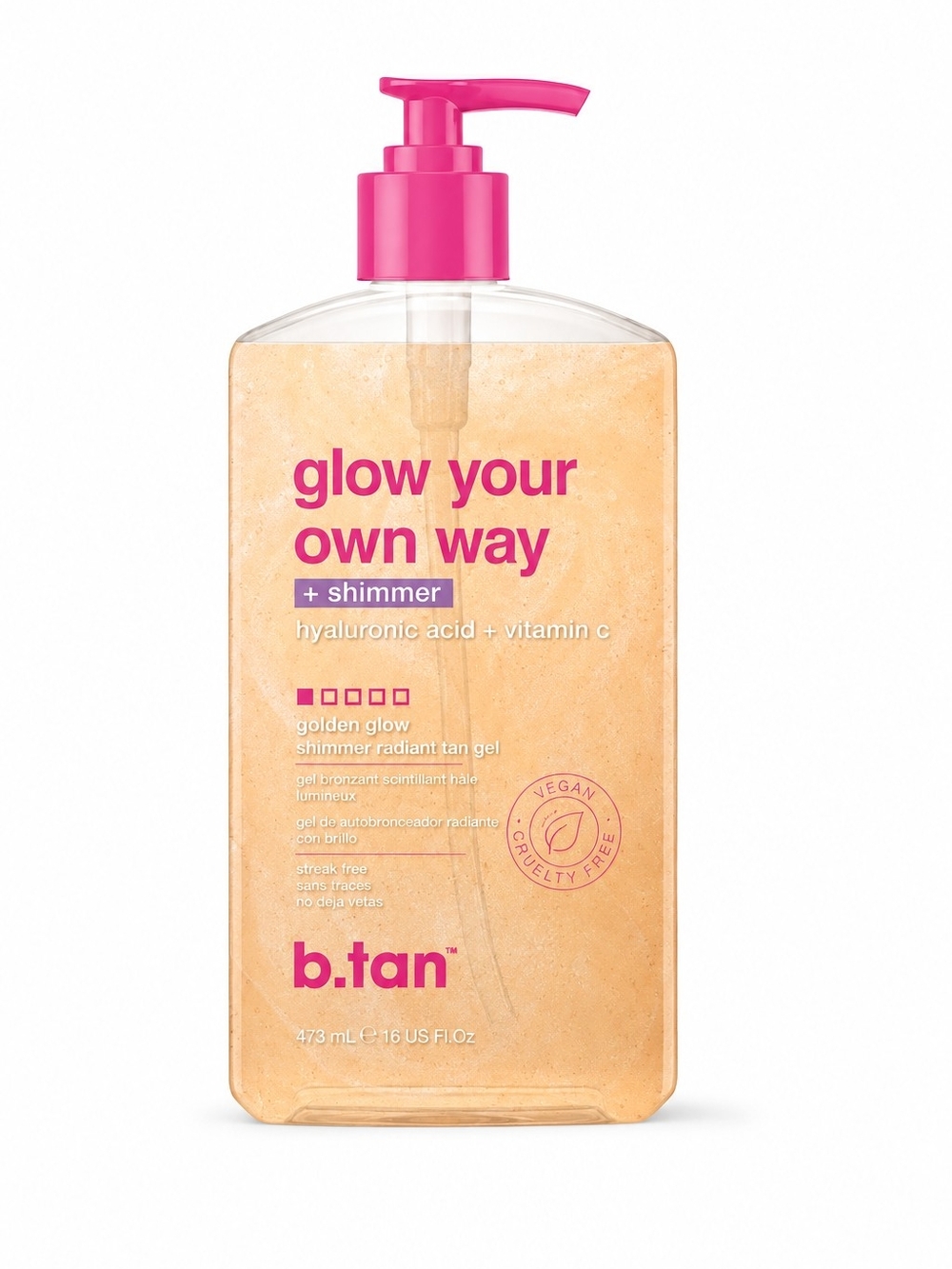 $8 When Bundled b.tan Glow Your Own Way + Shimmer Hyaluronic Acid & Vitamin C